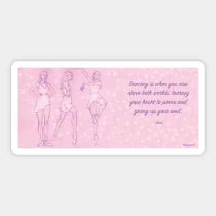 Ballerina Dancing Rumi Poetry Sticker